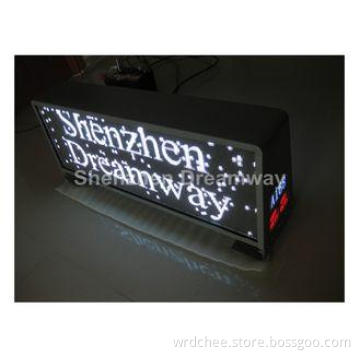 PH5 SMD3528 Taxi LED Display Aluminum Silver Waterproof Cab